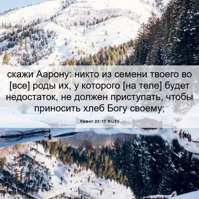 Picture 06 - Левит 21:17 RUSV - скажи Аарону: никто из - Bible Verse Picture