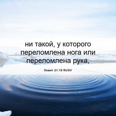 Picture 06 - Левит 21:19 RUSV - ни такой, у которого - Bible Verse Picture