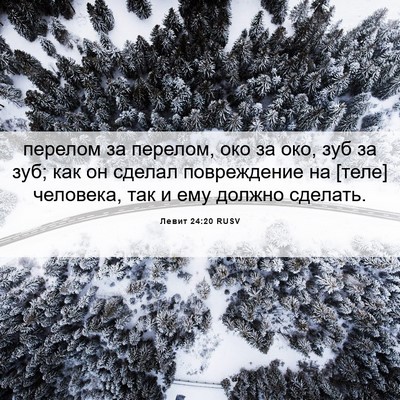 Picture 06 - Левит 24:20 RUSV - перелом за перелом, око за - Bible Verse Picture