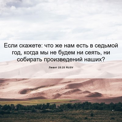 Picture 06 - Левит 25:20 RUSV - Если скажете: что же нам - Bible Verse Picture