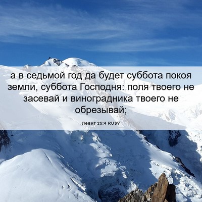 Picture 06 - Левит 25:4 RUSV - а в седьмой год да будет - Bible Verse Picture