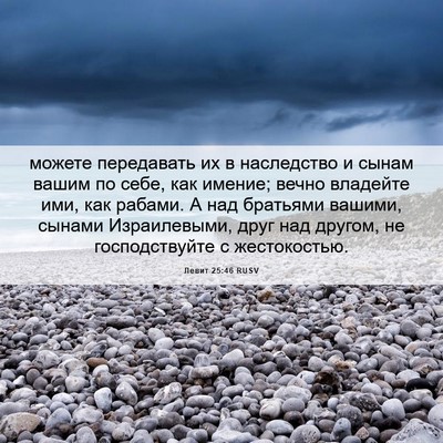 Picture 06 - Левит 25:46 RUSV - можете передавать их в - Bible Verse Picture