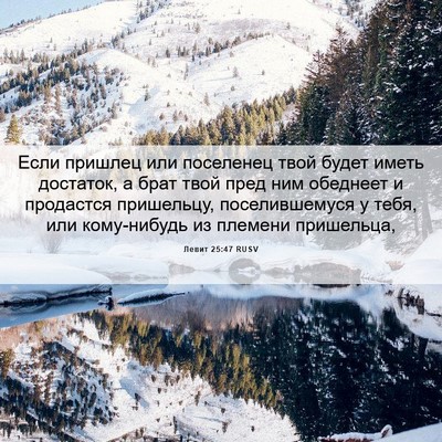 Picture 06 - Левит 25:47 RUSV - Если пришлец или поселенец - Bible Verse Picture