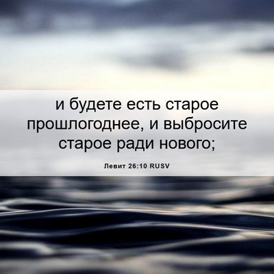 Picture 06 - Левит 26:10 RUSV - и будете есть старое - Bible Verse Picture