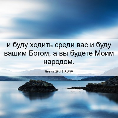 Picture 06 - Левит 26:12 RUSV - и буду ходить среди вас и - Bible Verse Picture