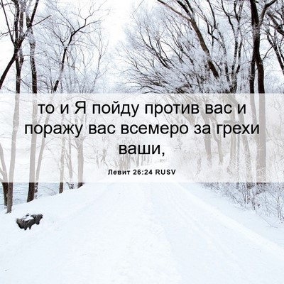 Picture 06 - Левит 26:24 RUSV - то и Я пойду против вас и - Bible Verse Picture