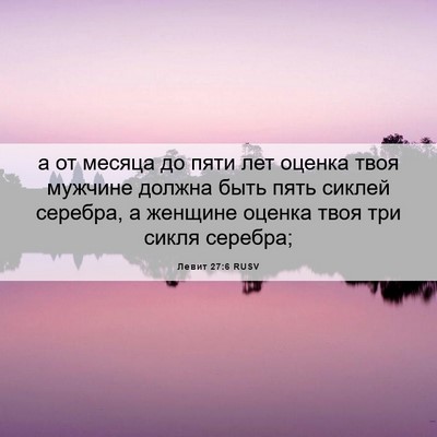 Picture 06 - Левит 27:6 RUSV - а от месяца до пяти лет - Bible Verse Picture