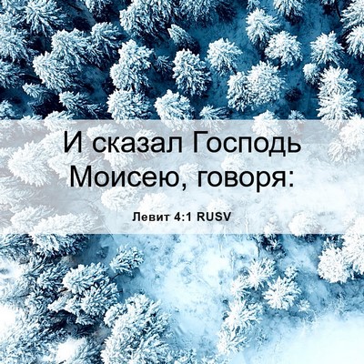 Picture 06 - Левит 4:1 RUSV - И сказал Господь Моисею, - Bible Verse Picture