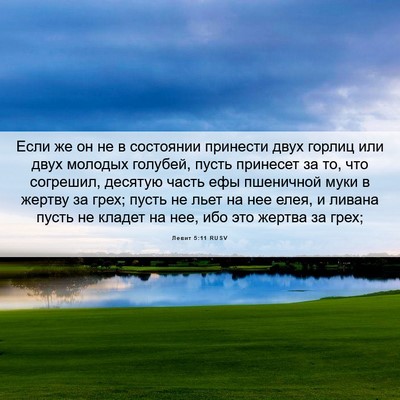 Picture 06 - Левит 5:11 RUSV - Если же он не в состоянии - Bible Verse Picture