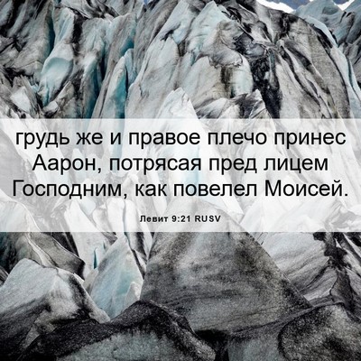Picture 06 - Левит 9:21 RUSV - грудь же и правое плечо - Bible Verse Picture