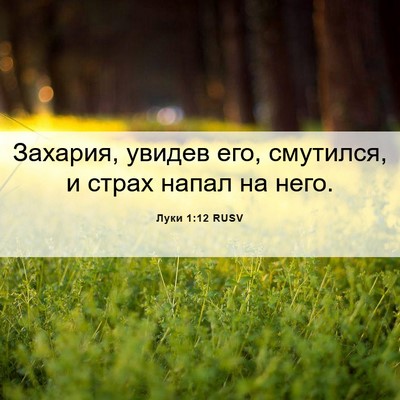 Picture 06 - Луки 1:12 RUSV - Захария, увидев его, - Bible Verse Picture