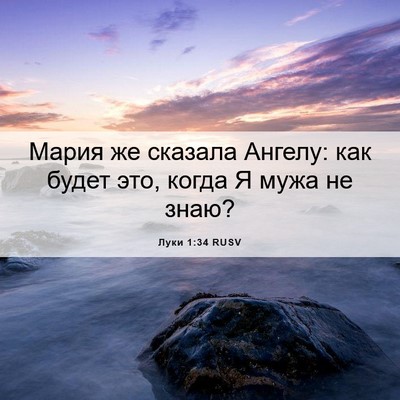 Picture 06 - Луки 1:34 RUSV - Мария же сказала Ангелу: - Bible Verse Picture