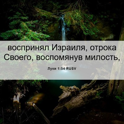 Picture 06 - Луки 1:54 RUSV - воспринял Израиля, отрока - Bible Verse Picture