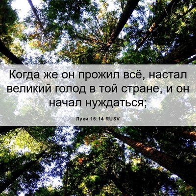 Picture 06 - Луки 15:14 RUSV - Когда же он прожил всё, - Bible Verse Picture