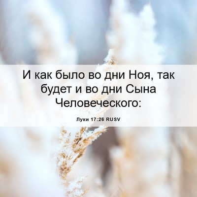 Picture 06 - Луки 17:26 RUSV - И как было во дни Ноя, так - Bible Verse Picture