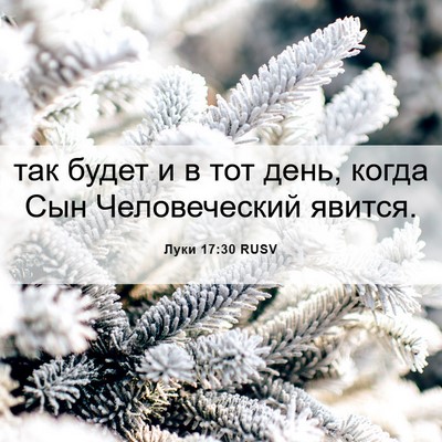 Picture 06 - Луки 17:30 RUSV - так будет и в тот день, - Bible Verse Picture