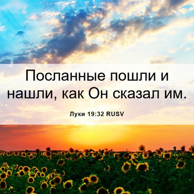Picture 06 - Луки 19:32 RUSV - Посланные пошли и нашли, - Bible Verse Picture