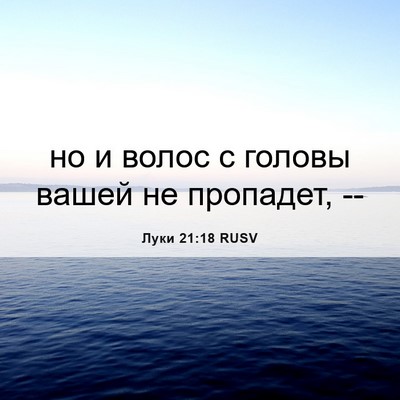 Picture 06 - Луки 21:18 RUSV - но и волос с головы вашей - Bible Verse Picture