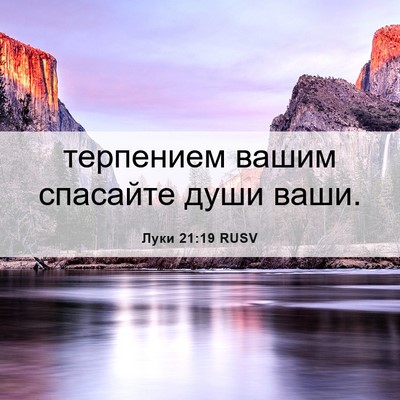 Picture 06 - Луки 21:19 RUSV - терпением вашим спасайте - Bible Verse Picture