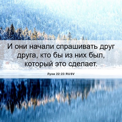 Picture 06 - Луки 22:23 RUSV - И они начали спрашивать - Bible Verse Picture