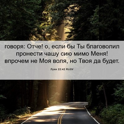Picture 06 - Луки 22:42 RUSV - говоря: Отче! о, если бы Ты - Bible Verse Picture