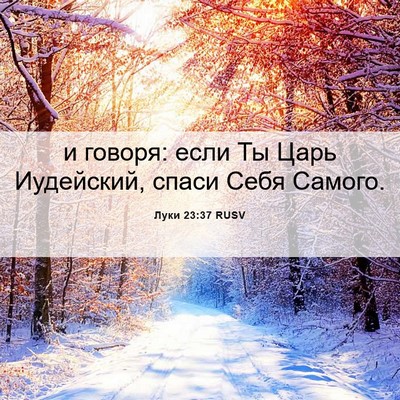 Picture 06 - Луки 23:37 RUSV - и говоря: если Ты Царь - Bible Verse Picture