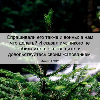 Picture 06 - Луки 3:14 RUSV - Спрашивали его также и - Bible Verse Picture