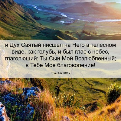 Picture 06 - Луки 3:22 RUSV - и Дух Святый нисшел на Него - Bible Verse Picture