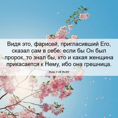 Picture 06 - Луки 7:39 RUSV - Видя это, фарисей, - Bible Verse Picture