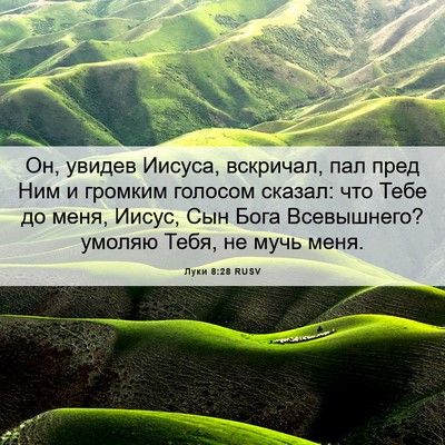 Picture 06 - Луки 8:28 RUSV - Он, увидев Иисуса, - Bible Verse Picture