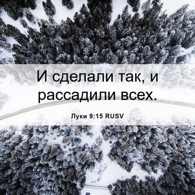 Picture 06 - Луки 9:15 RUSV - И сделали так, и рассадили - Bible Verse Picture