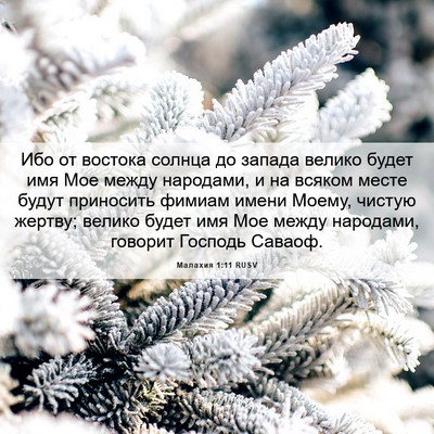 Picture 06 - Малахия 1:11 RUSV - Ибо от востока солнца до - Bible Verse Picture