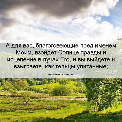 Picture 06 - Малахия 4:2 RUSV - А для вас, благоговеющие - Bible Verse Picture