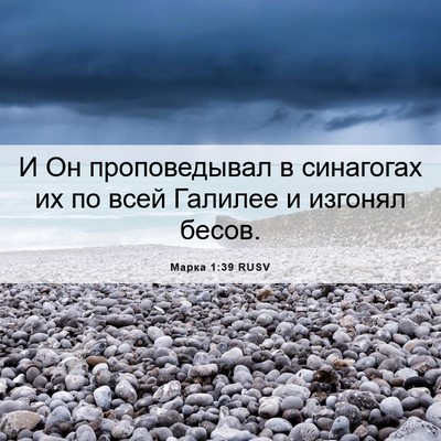 Picture 06 - Марка 1:39 RUSV - И Он проповедывал в - Bible Verse Picture