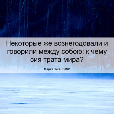 Picture 06 - Марка 14:4 RUSV - Некоторые же - Bible Verse Picture
