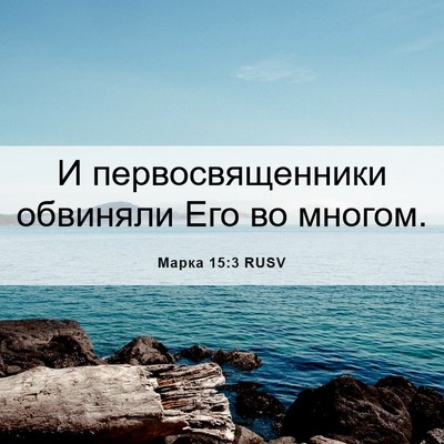 Picture 06 - Марка 15:3 RUSV - И первосвященники - Bible Verse Picture