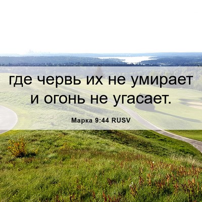Picture 06 - Марка 9:44 RUSV - где червь их не умирает и - Bible Verse Picture