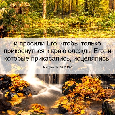 Picture 06 - Матфея 14:36 RUSV - и просили Его, чтобы только - Bible Verse Picture