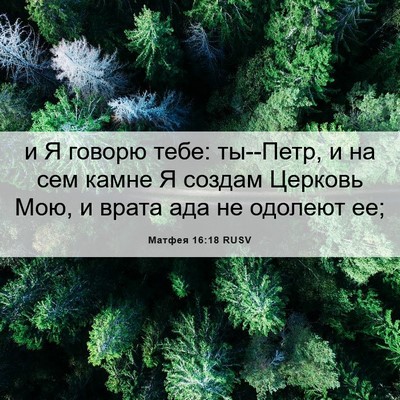 Picture 06 - Матфея 16:18 RUSV - и Я говорю тебе: ты--Петр, и - Bible Verse Picture