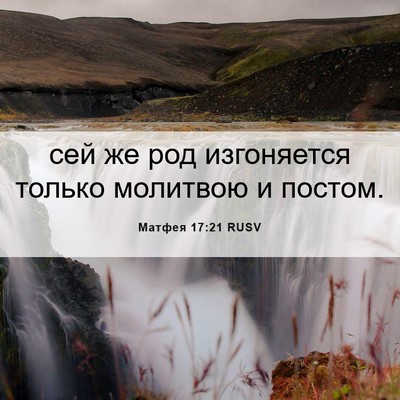 Picture 06 - Матфея 17:21 RUSV - сей же род изгоняется - Bible Verse Picture