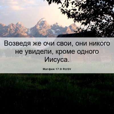 Picture 06 - Матфея 17:8 RUSV - Возведя же очи свои, они - Bible Verse Picture