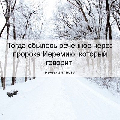 Picture 06 - Матфея 2:17 RUSV - Тогда сбылось реченное - Bible Verse Picture