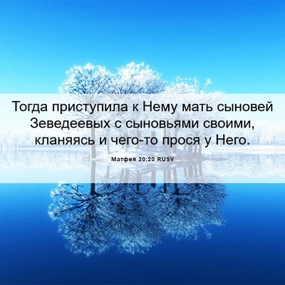 Picture 06 - Матфея 20:20 RUSV - Тогда приступила к Нему - Bible Verse Picture