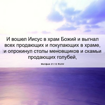 Picture 06 - Матфея 21:12 RUSV - И вошел Иисус в храм Божий - Bible Verse Picture