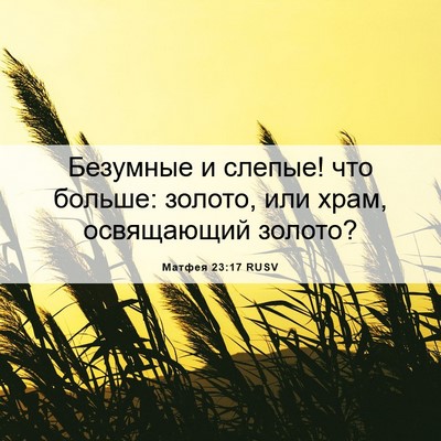 Picture 06 - Матфея 23:17 RUSV - Безумные и слепые! что - Bible Verse Picture