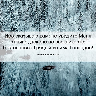 Picture 06 - Матфея 23:39 RUSV - Ибо сказываю вам: не - Bible Verse Picture
