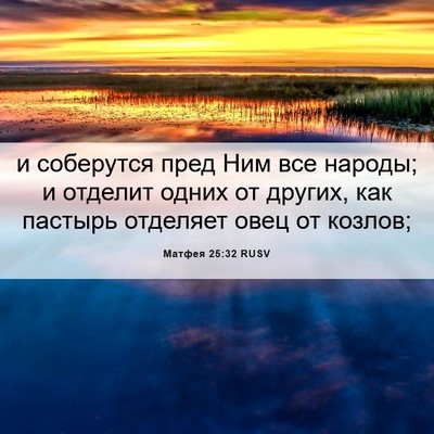Picture 06 - Матфея 25:32 RUSV - и соберутся пред Ним все - Bible Verse Picture