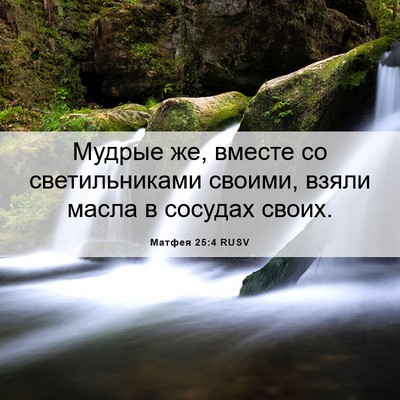 Picture 06 - Матфея 25:4 RUSV - Мудрые же, вместе со - Bible Verse Picture