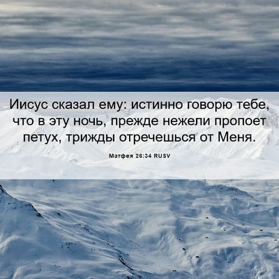 Picture 06 - Матфея 26:34 RUSV - Иисус сказал ему: истинно - Bible Verse Picture