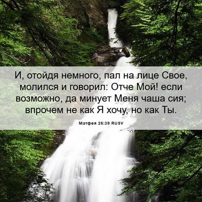 Picture 06 - Матфея 26:39 RUSV - И, отойдя немного, пал на - Bible Verse Picture